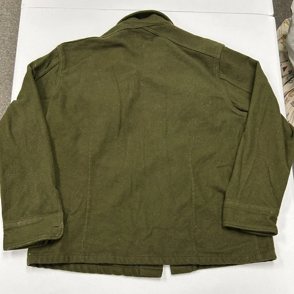 Polo Ralph Lauren Wool Shirt Jacket Mens Olive Green Good Heavyweight Utility